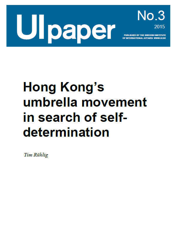 Hong Kong's umbrella movement in search of self-determination
