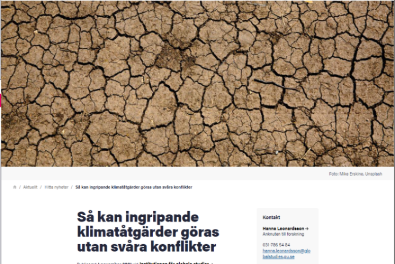 Så kan ingripande klimatåtgärder göras utan svåra konflikter