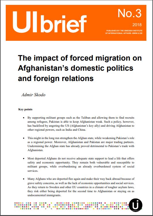 The impact of forced migration on Afghanistan’s domestic politics and foreign relations