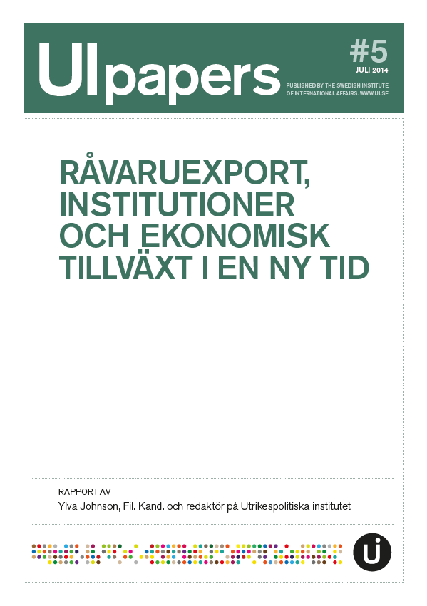 Råvaruexport, institutioner och ekonomisk tillväxt i en ny tid