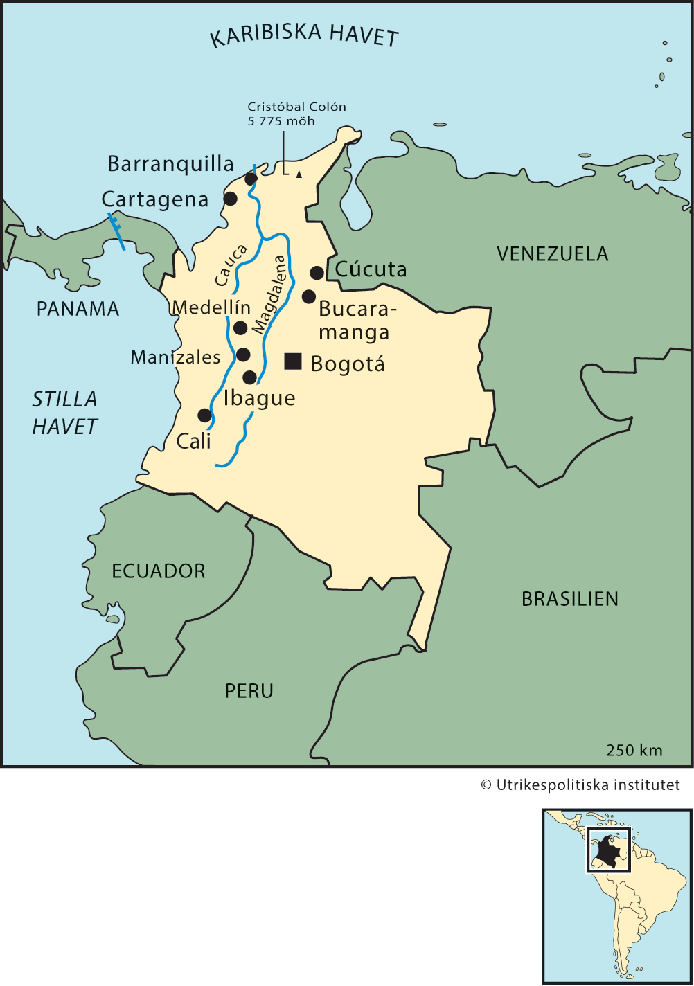 colombia karta