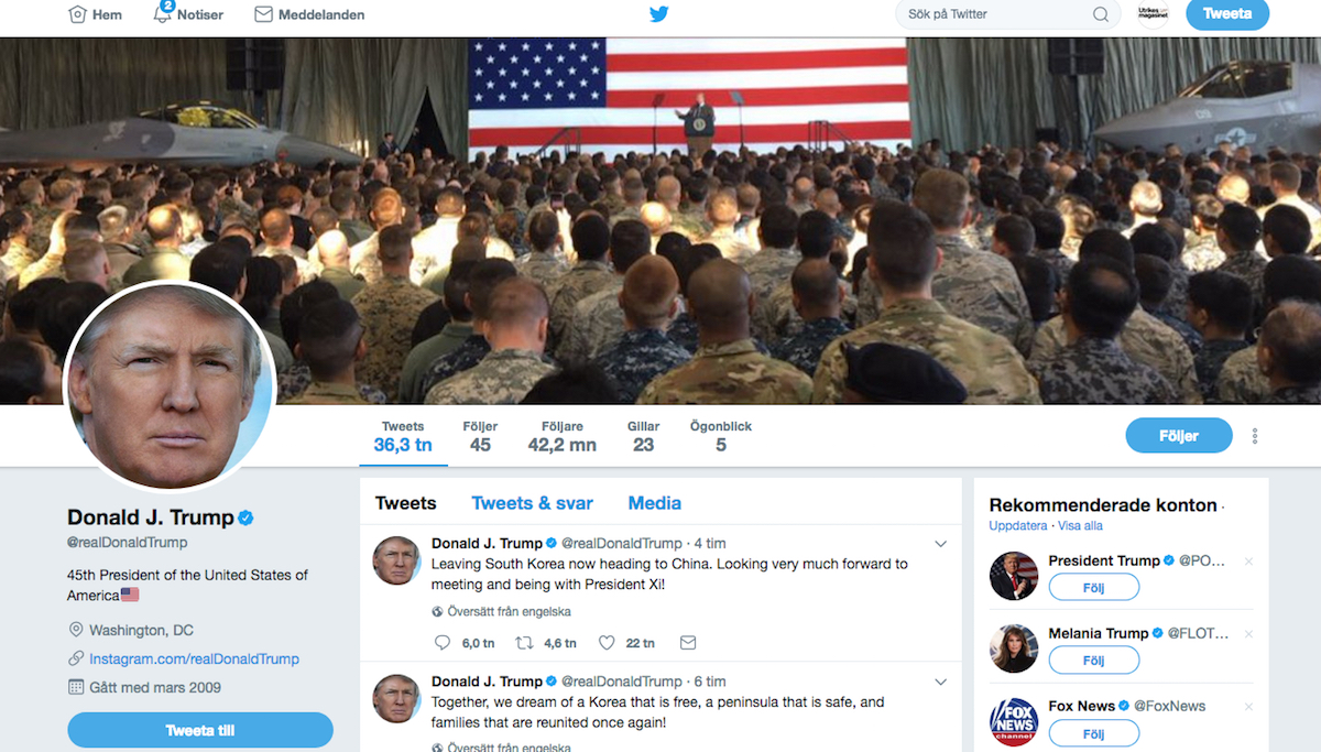 Trumps tweetande skapar osäkerhet om politiken