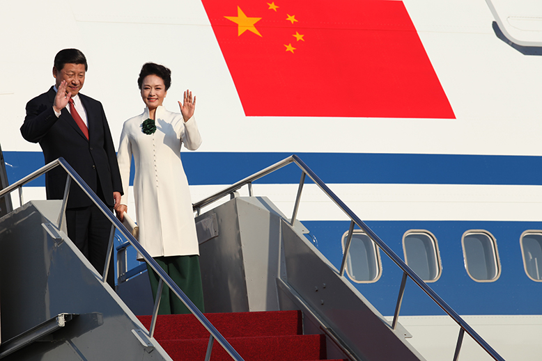 Kinakongress Xi med hustru
