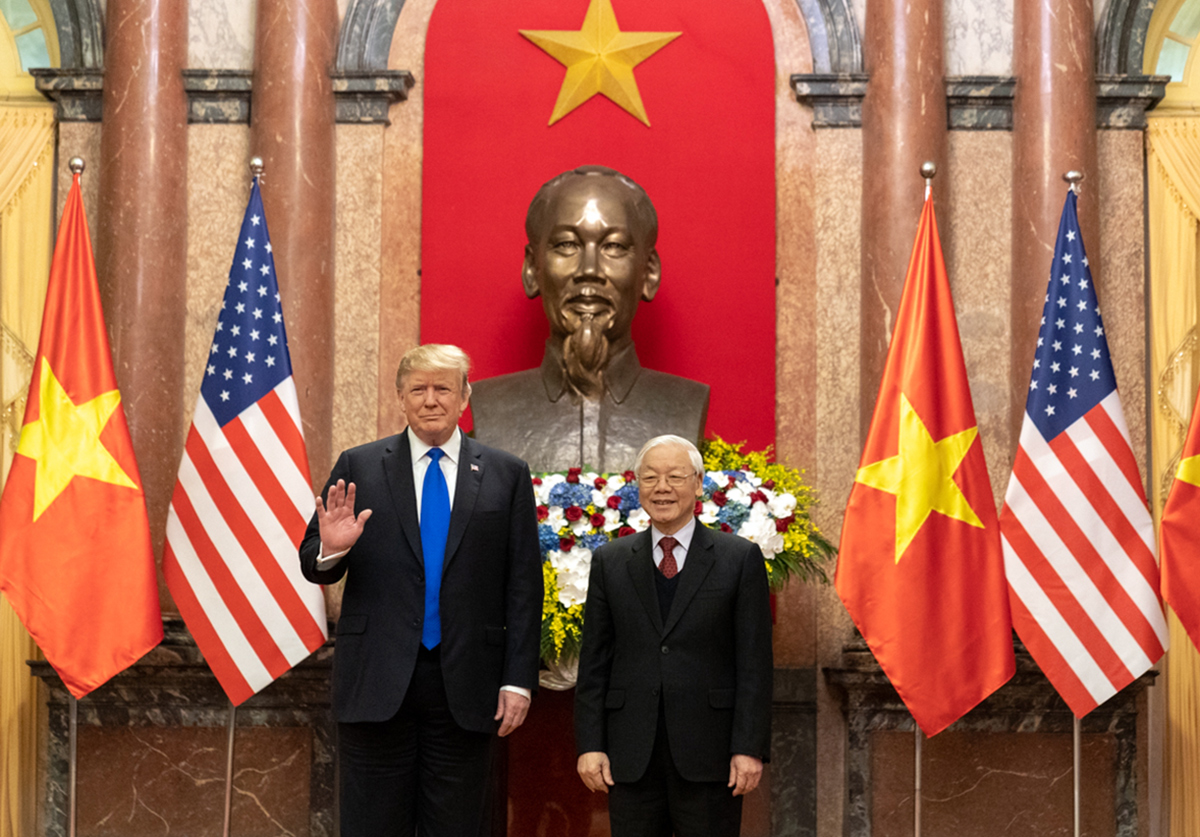 President Donald Trump and Nguyễn Phú Trong, General Secretary of the Communist Party and President of the Socialist Republic of Vietnam, February 2019. Photo: Shealah Craighead/White House