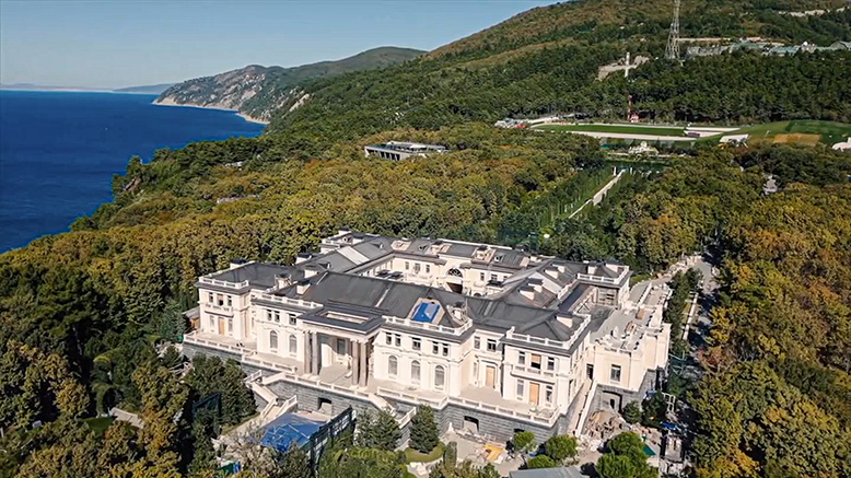 The lavish “palace” overlooking Russia's Black Sea was allegedly built for President Vladimir Putin through an elaborate corruption scheme. Photo: Navalny Life YouTube channel via AP/TT