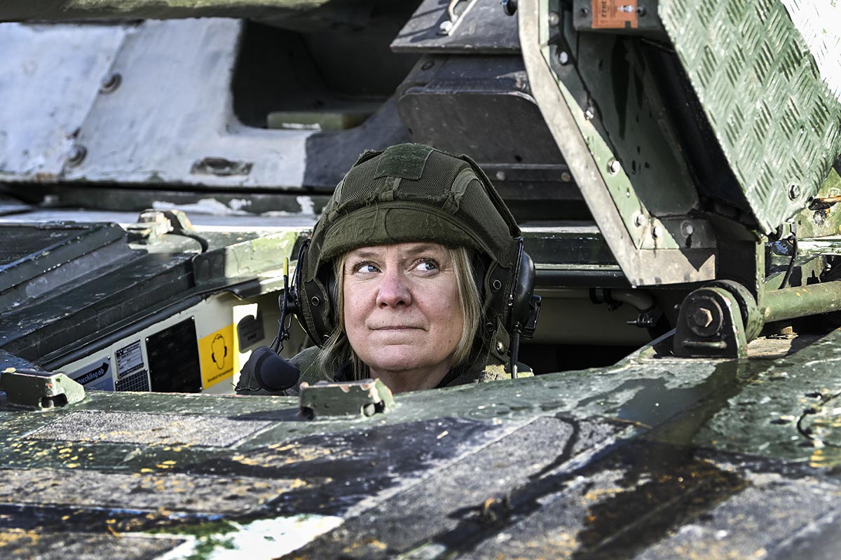 Statsminister i övning med Nato i Norge. Foto: TT