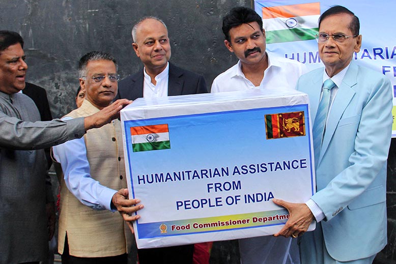 Indiskt bistånd till Sri Lanka. Foto: AFP/TT