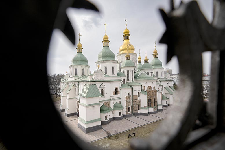 Hotad kyrka i Kiev. Foto: AP/TT