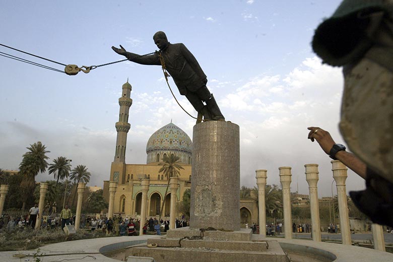Saddamregimen störtas 2003. Foto: AP/TT