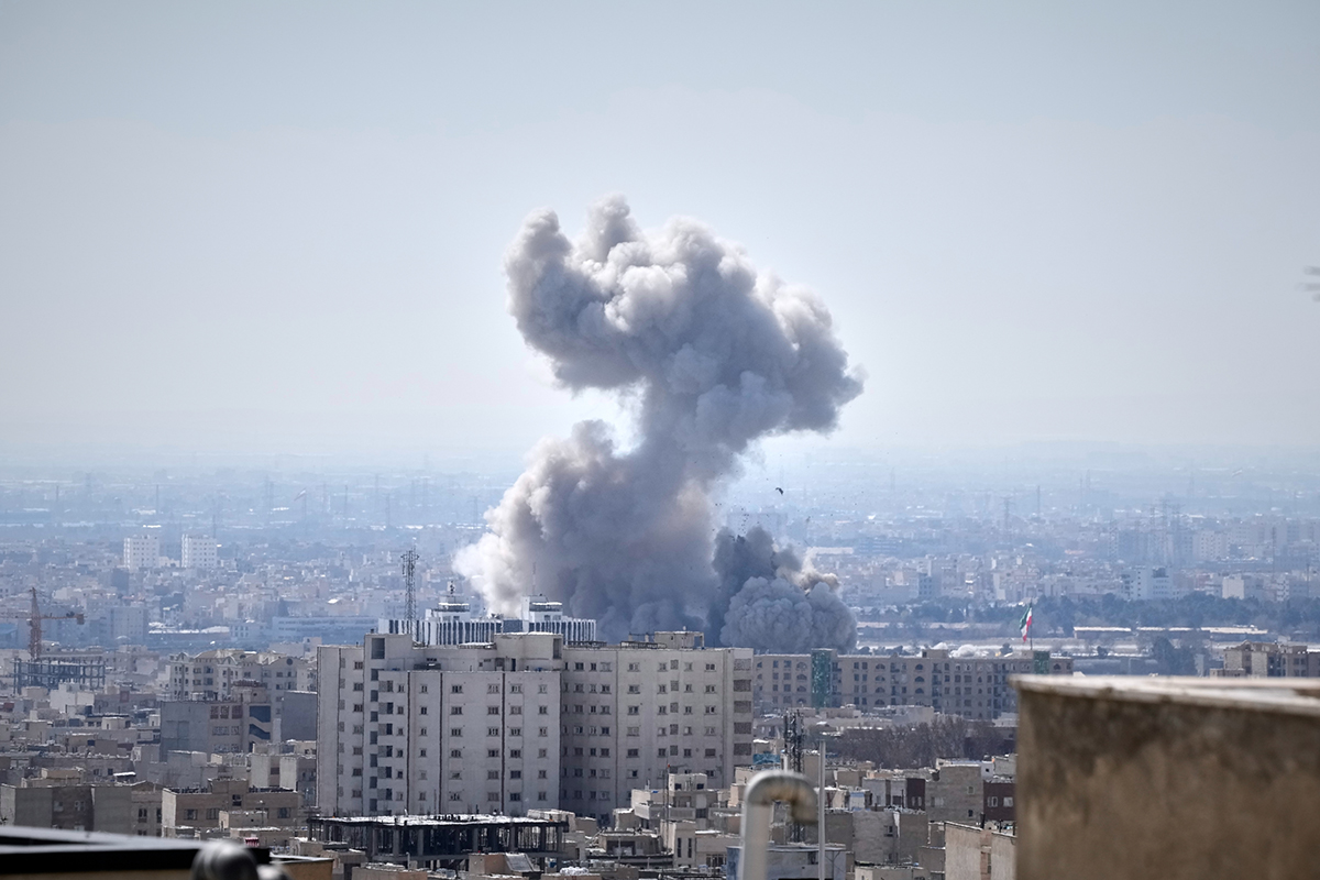 Teheran den 1 mars 2026. Foto: AP/TT