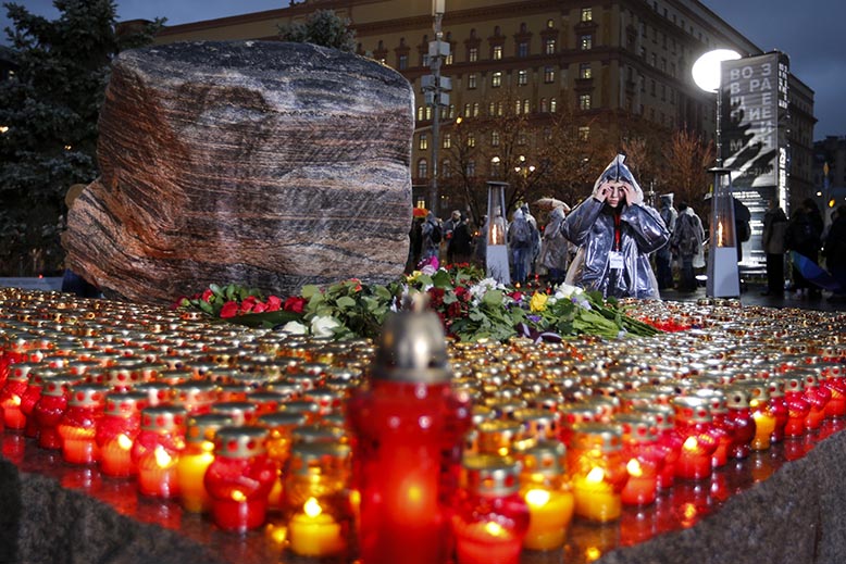 Till minne av Gulag. Foto: AP/TT