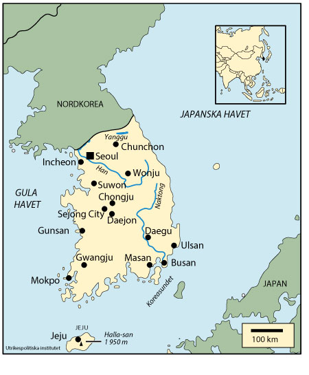 Sydkorea – Geografi och klimat | Utrikespolitiska institutet
